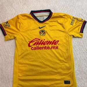 Nike Yellow Jersey with Red and Blue Trim